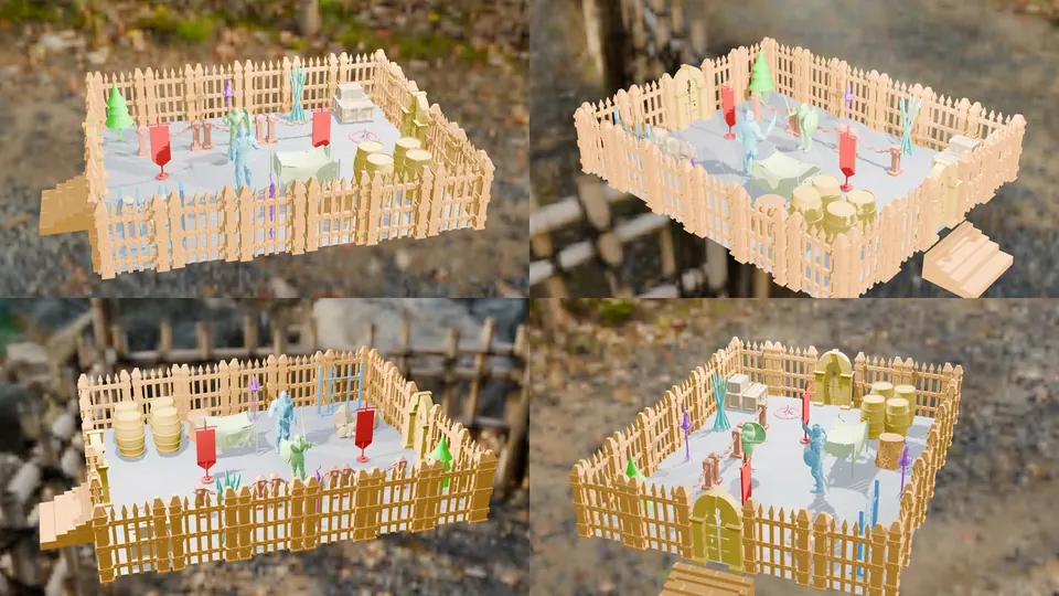 Block3D生成的多视角3D场景